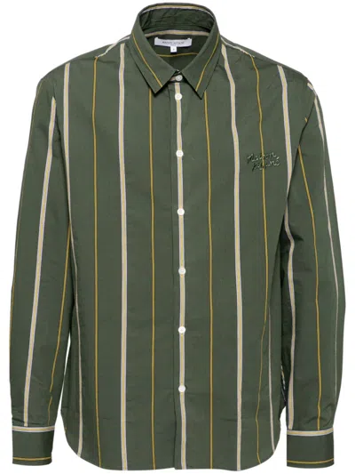 Maison Kitsuné Green Relaxed Shirt In P391 Ranger Green