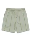 Maison Kitsuné Elasticated Shorts Vert-de-gris In Green