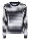 Maison Kitsuné Striped T-shirt In Blue
