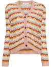 Maison Kitsuné Stripped Lace Jumper In Neutrals