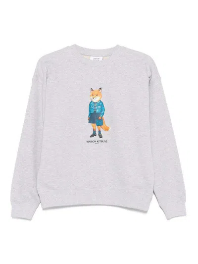 MAISON KITSUNÉ DRESSED FOX COTTON SWEATSHIRT