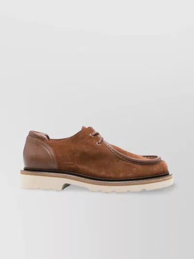 Maison Kitsuné Suede Leather Lace-up Shoes