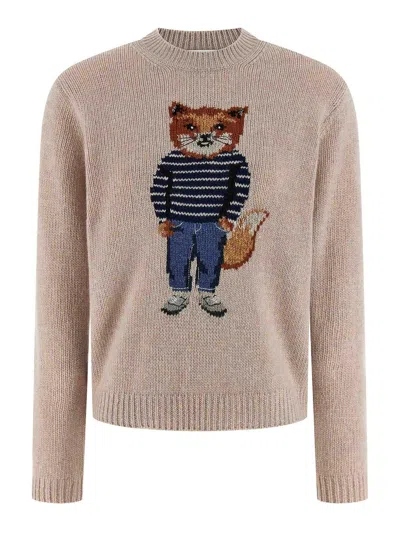 Maison Kitsuné Sweater In Neutral