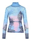 Maison Kitsuné Maison Kitsune Printed Nylon Top In Multicolour