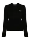 Maison Kitsuné Baby Fox-patch Sweater In Black