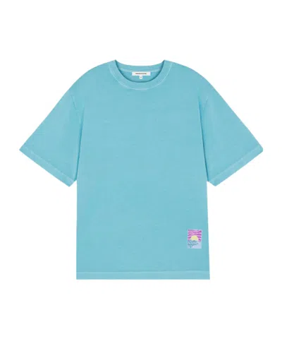 Maison Kitsuné Sunrise Tag Loose T-shirt In Blue