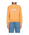 Maison Kitsuné Orange Surfing Foxes Sweatshirt In Orange