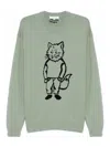 Maison Kitsuné Sweater In Green