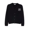 Maison Kitsuné Black Fox Head Cardigan With Buttons Closure In Black