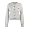 Maison Kitsuné Wool Cardigan In Gray