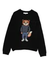 Maison Kitsuné Dressed Fox Intarsia Wool Jumper Clothing In Black