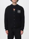 Maison Kitsuné Black Fox Head Cardigan With Buttons Closure In Black