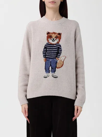 Maison Kitsuné Sweater  Woman Color White In Gray