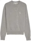 Maison Kitsuné Wool Sweater For Cozy Warmth In Grey
