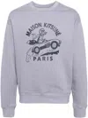 Maison Kitsuné Man Sweatshirt Lilac Size S Cotton In Gray