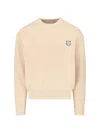Maison Kitsuné Bold Fox Head Patch Oversize Sweatshirt In Beige