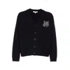 Maison Kitsuné Black Fox Head Cardigan With Buttons Closure In Black