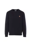 Maison Kitsuné Cotton Sweatshirt Featuring Fox Head Design In Black