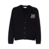 Maison Kitsuné Black Fox Head Cardigan With Buttons Closure In Black