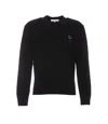 Maison Kitsuné Black Bold Fox Head Patch Oversized Sweatshirt In Black