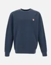 Maison Kitsuné Fox Logo-patch Sweatshirt In Blue