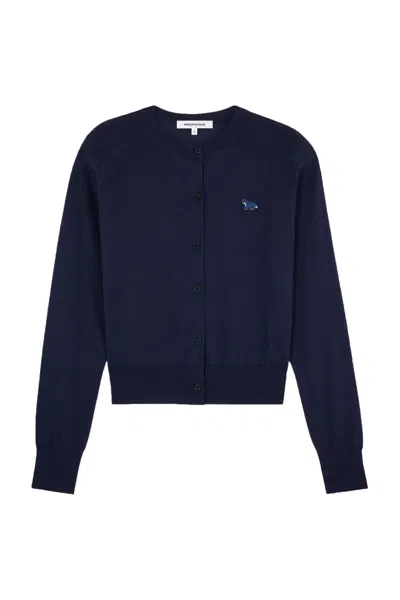 Maison Kitsuné Maison Kitsune' Sweaters Blue In Blu Blu E Verdi