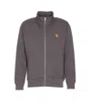 Maison Kitsuné Fox Head Zipped Regular Sweatshirt In Gray
