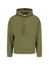 Maison Kitsuné Man Sweatshirt Military Green Size L Cotton In Black