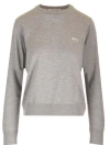 Maison Kitsuné W Baby Fox Patch Regular Jumper In Grey