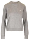 Maison Kitsuné W Baby Fox Patch Regular Jumper In Grey