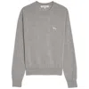 Maison Kitsuné W Baby Fox Patch Regular Jumper In Grey