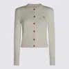 Maison Kitsuné Profile Fox-embroidered Button Cardigan In Neutral