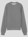 Maison Kitsuné Fox Head Patch Sweatshirt In Mediumgreymelange