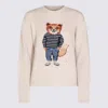 Maison Kitsuné Sweaters Parchment White In Gray