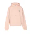 Maison Kitsuné Relaxed Fit Light Pink Hoodie With Iconic Embroidered Logo In Pink