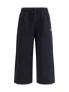 Maison Kitsuné 'fox Cub' Elastic Waistband Joggers With Side Pockets In Black