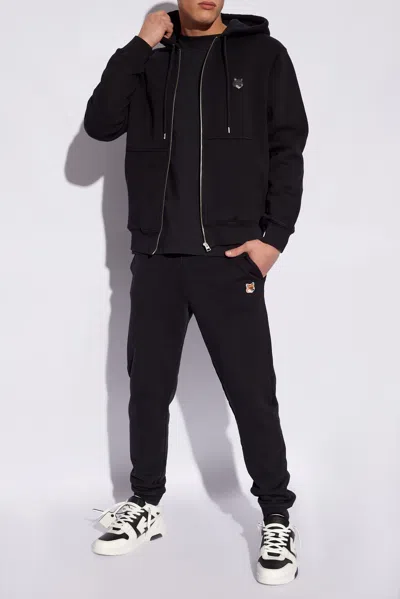 Maison Kitsuné Sweatpants With Logo In Black