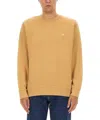 Maison Kitsuné Sweatshirt With Logo Patch In Brown