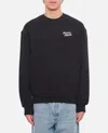 Maison Kitsuné Crewneck Sweatshirt With Logo Lettering In Black