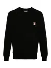 Maison Kitsuné Fox Head Patch Regular Sweatshirt In Black
