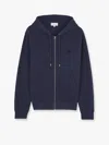 Maison Kitsuné Cotton Sweatshirt With Embroidered Foxy Logo Patch On The Front In Blue