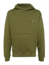 Maison Kitsuné Man Sweatshirt Military Green Size L Cotton In Black