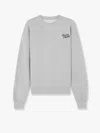 Maison Kitsuné Logo-embroidered Cotton Sweatshirt In Grey