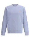 Maison Kitsuné Fox Patch Cotton Sweatshirt In Lightblue