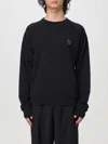 Maison Kitsuné Ribbed Crew Neck Sweater With Long Sleeves In Black