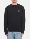 Maison Kitsuné Black Fox Head Long Sleeve T-shirt In Schwarz