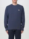 Maison Kitsuné Fox Logo-patch Sweatshirt In Blau
