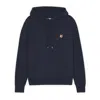 Maison Kitsuné Cotton Sweatshirt With Iconic Embroidered Logo On The Front In Blue