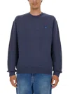 Maison Kitsuné Man Sweatshirt Navy Size S Cotton
