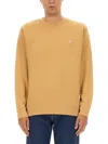 Maison Kitsuné Sweatshirt With Logo Patch In Brown